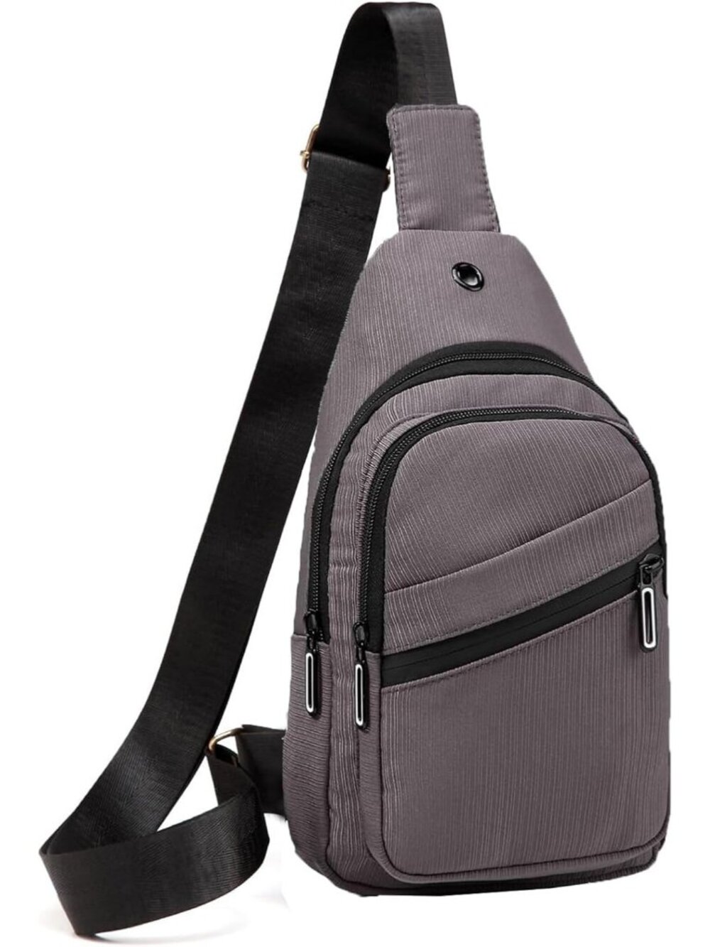 Women's Grey Small Sling Backpack Chest Bag For Travel Hikes Crossbody Bag